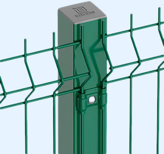 Poste practico 1,5 m - 1,5 mm 60 x 60 mm con  base